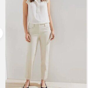LOFT Marisa Women's High Waist Curvy Khaki Crop Pants Size 10
